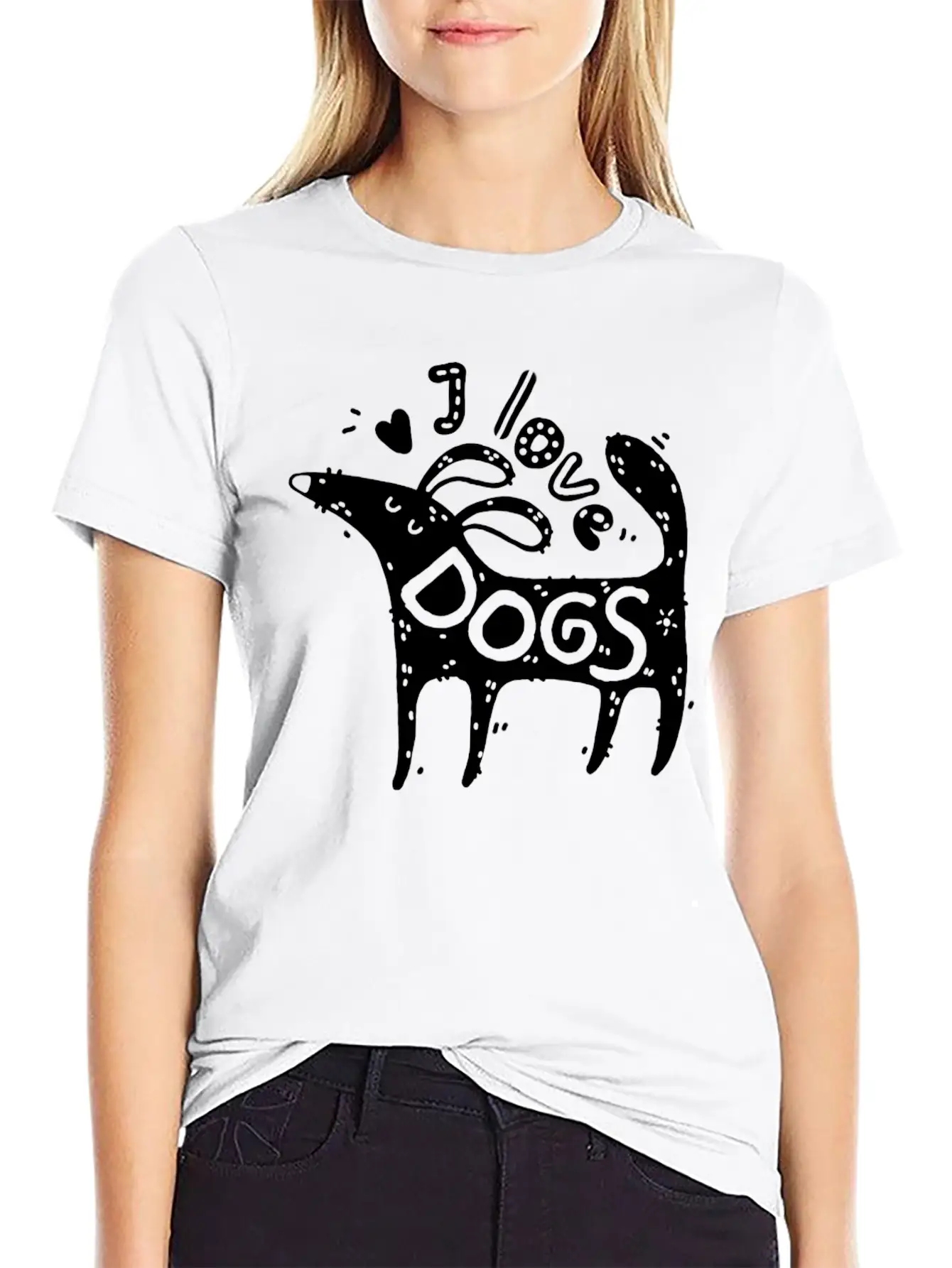 Dog Owner Dog Lover I Love Dogs Pet Puppy Breathable Graphic T-Shirt – Perfect For Casual Days