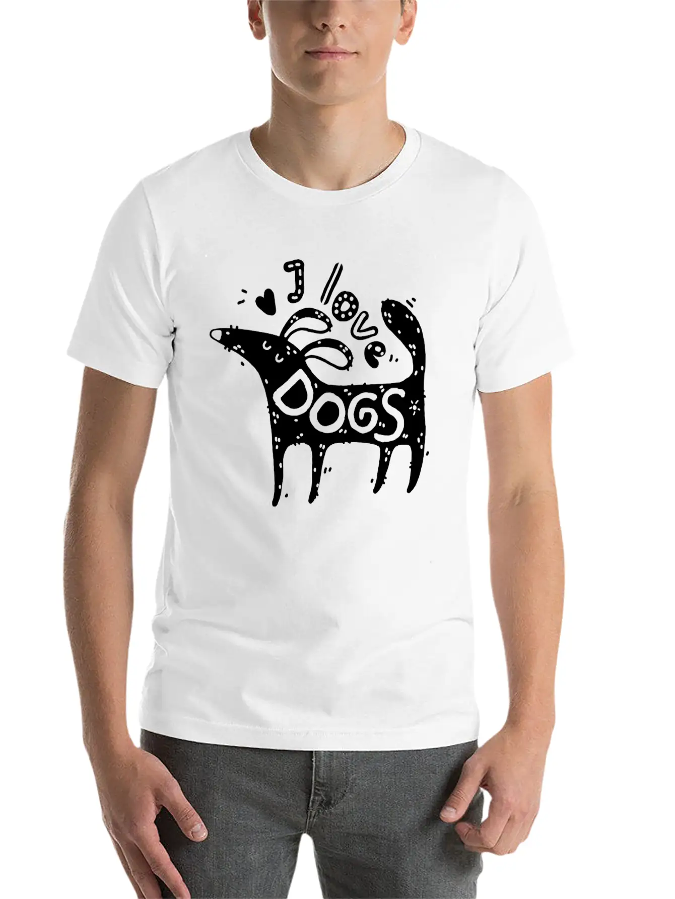 Dog Owner Dog Lover I Love Dogs Pet Puppy Breathable Graphic T-Shirt – Perfect For Casual Days