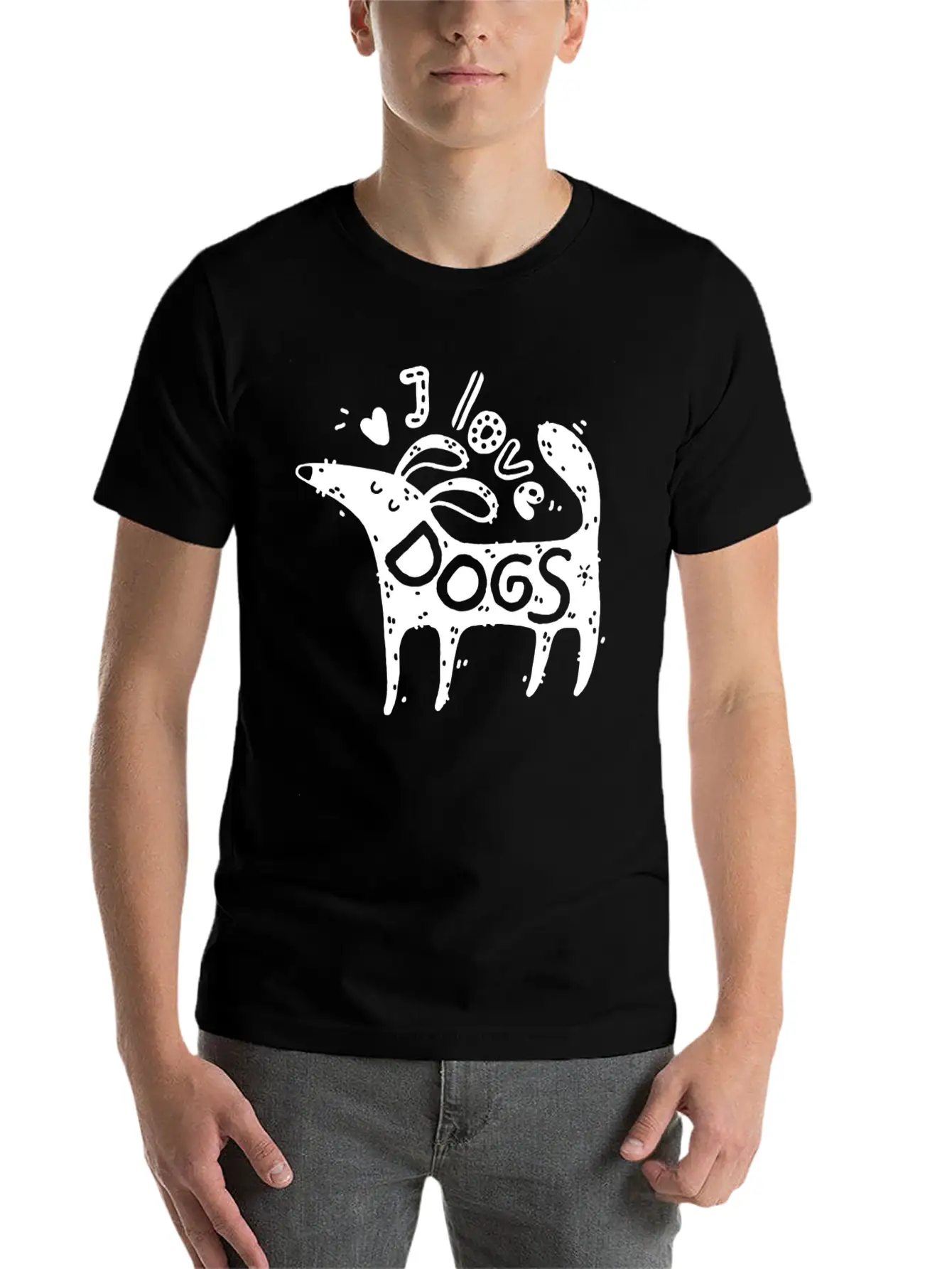 Dog Owner Dog Lover I Love Dogs Pet Puppy Breathable Graphic T-Shirt – Perfect For Casual Days