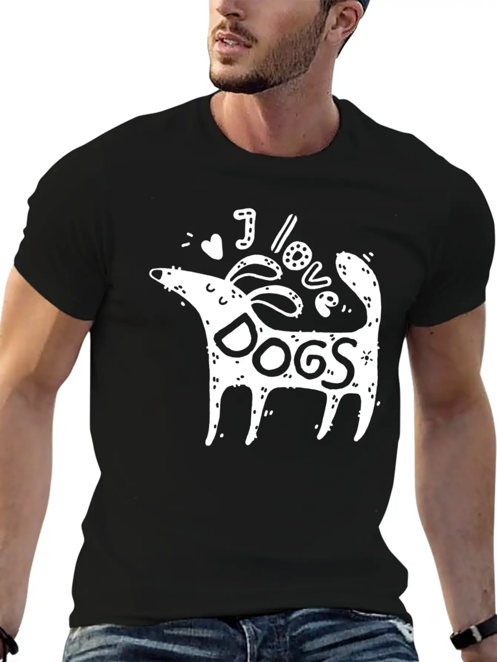 Dog Owner Dog Lover I Love Dogs Pet Puppy Breathable Graphic T-Shirt – Perfect For Casual Days