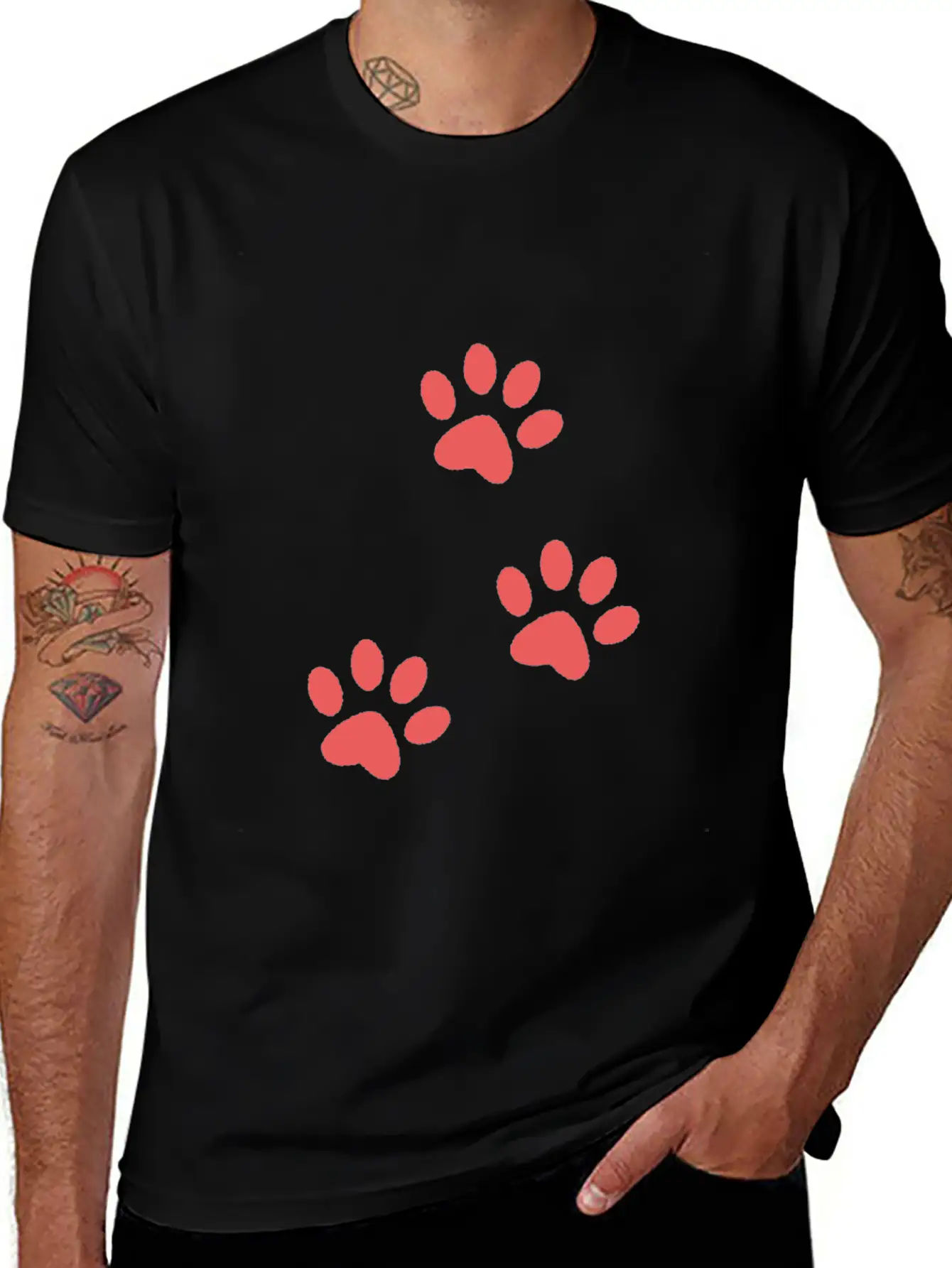 Dog Paw Design For Dog Lover Best Dog Loving Sign Unisex Casual T-Shirt – Clean Design For Daily Comfort