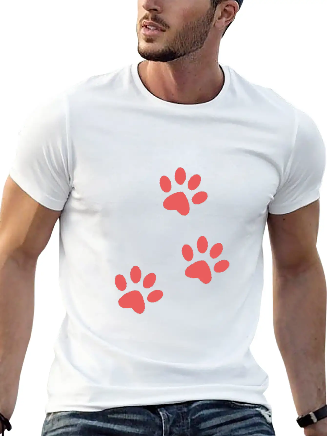 Dog Paw Design For Dog Lover Best Dog Loving Sign Unisex Casual T-Shirt – Clean Design For Daily Comfort