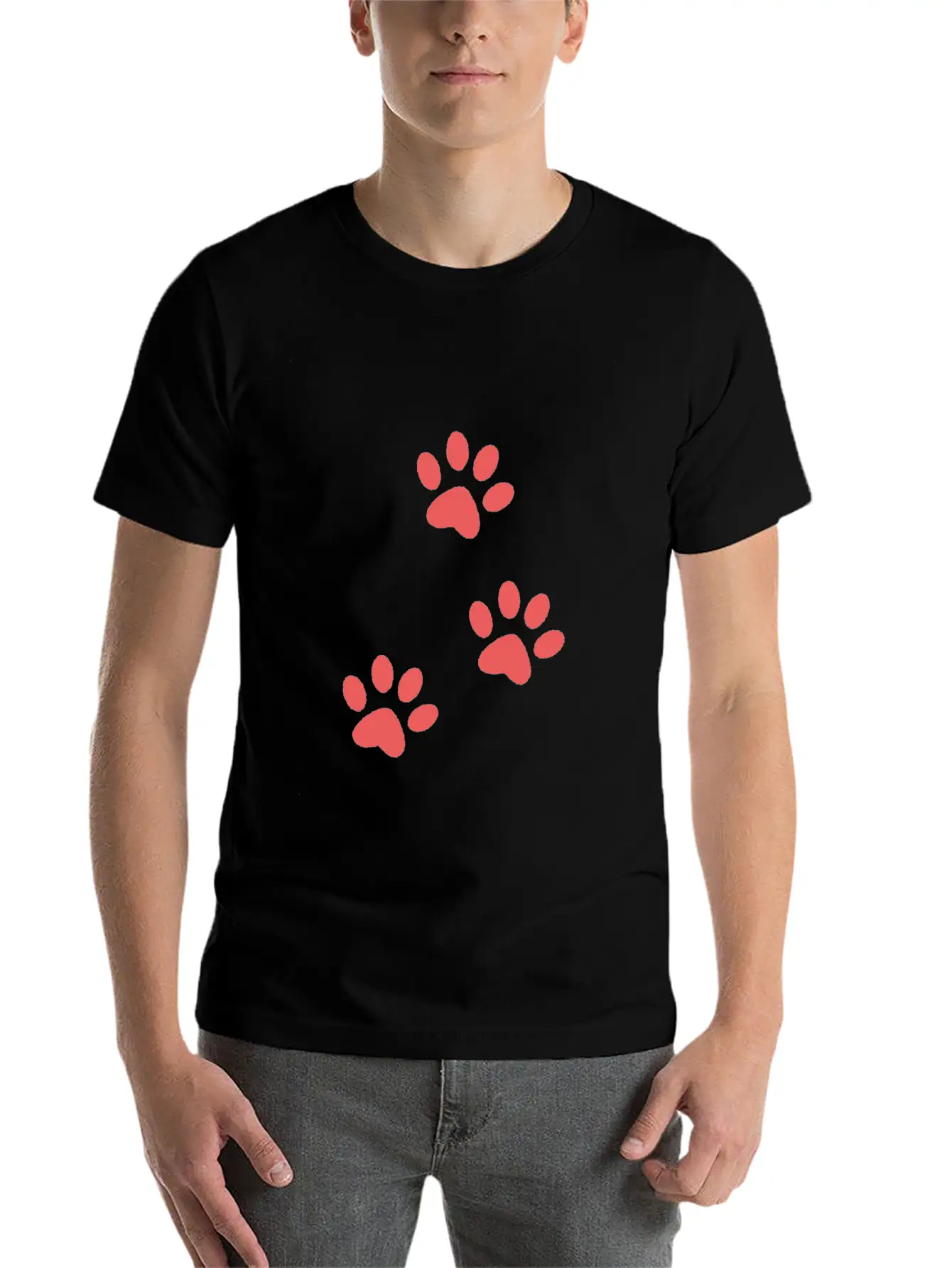 Dog Paw Design For Dog Lover Best Dog Loving Sign Unisex Casual T-Shirt – Clean Design For Daily Comfort