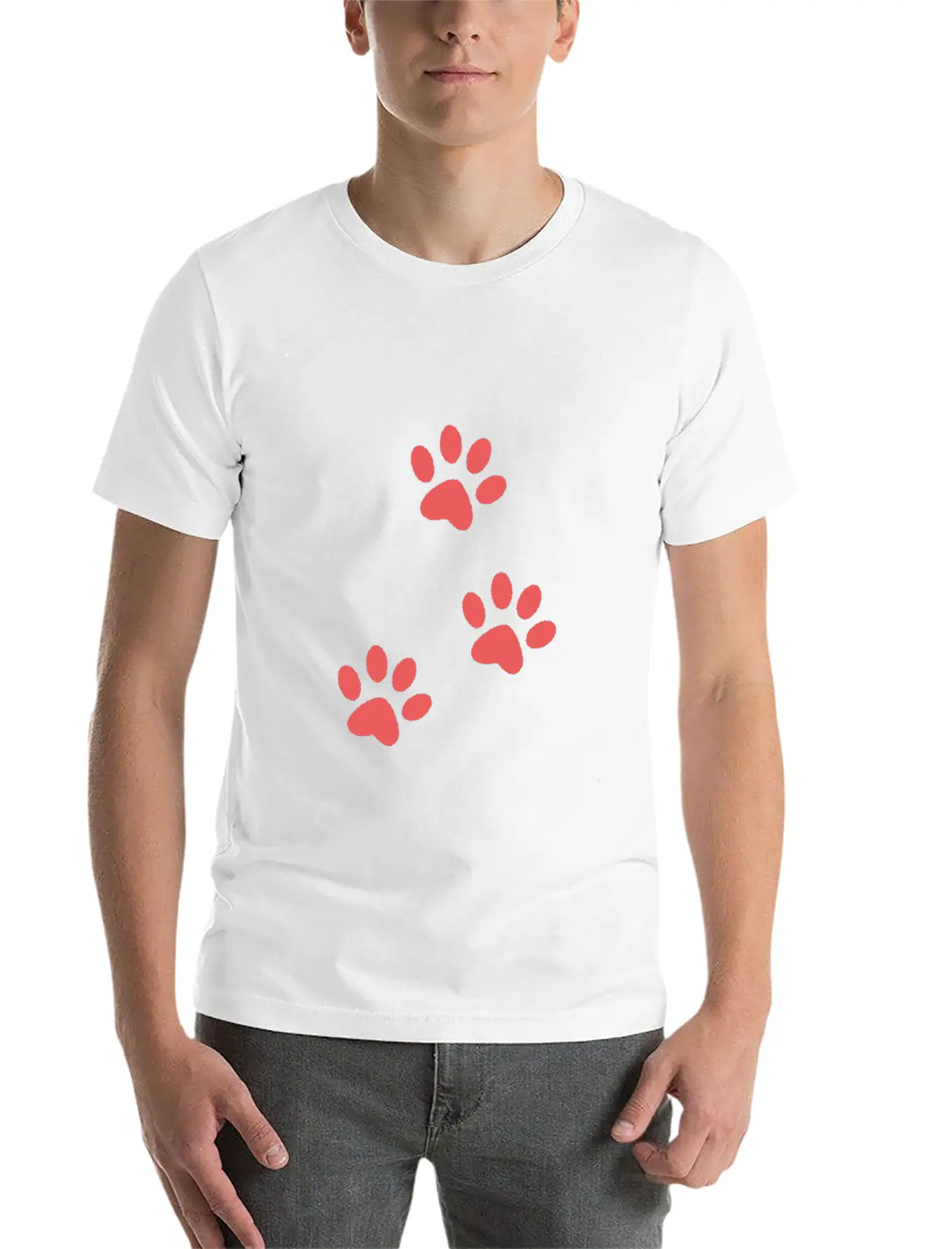 Dog Paw Design For Dog Lover Best Dog Loving Sign Unisex Casual T-Shirt – Clean Design For Daily Comfort