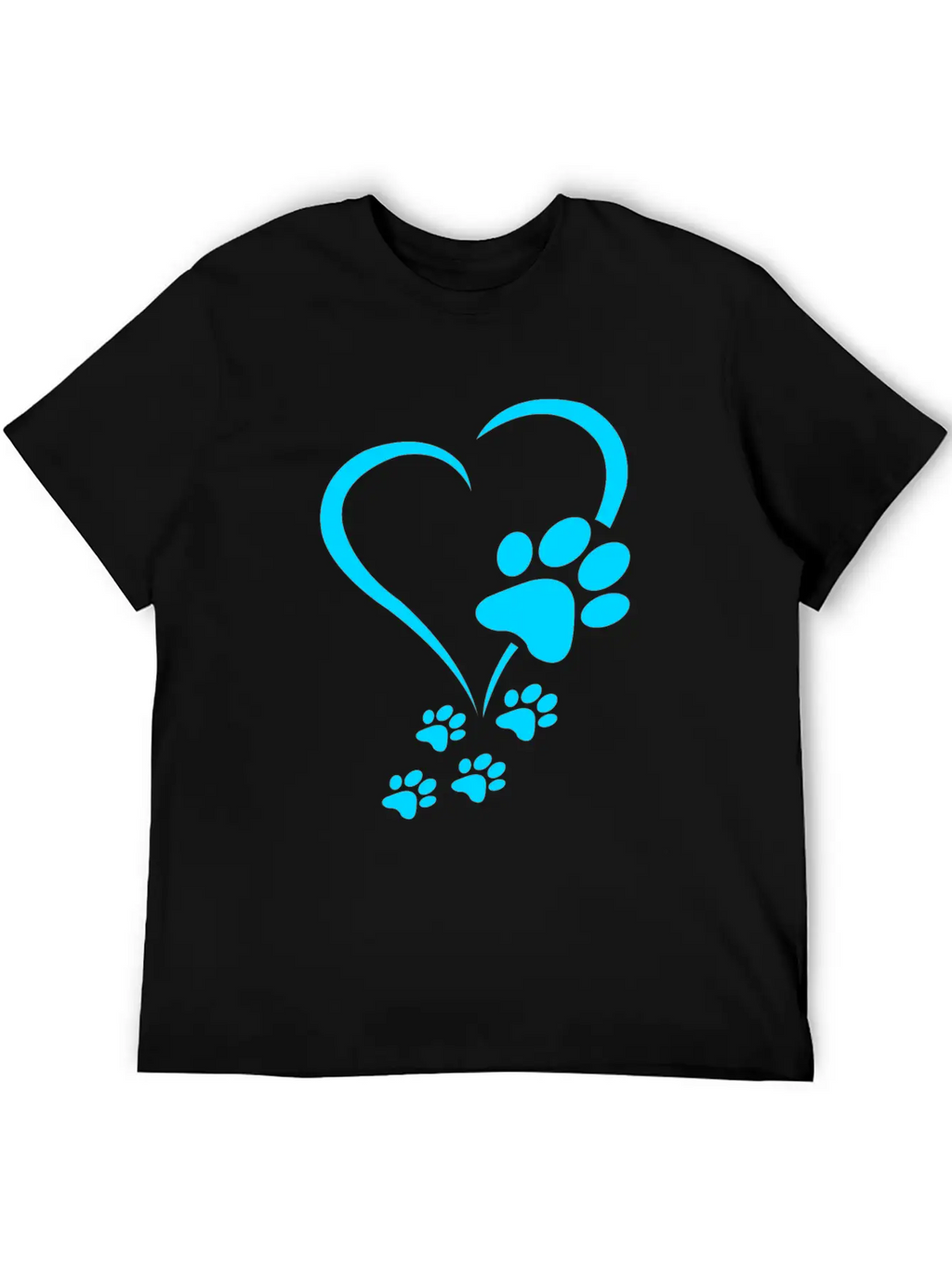 Dog Paw Print Baby Dogs - Dog Paws Hearts Dog Paw Breathable Soft Cotton T-Shirt – Timeless Casual Look
