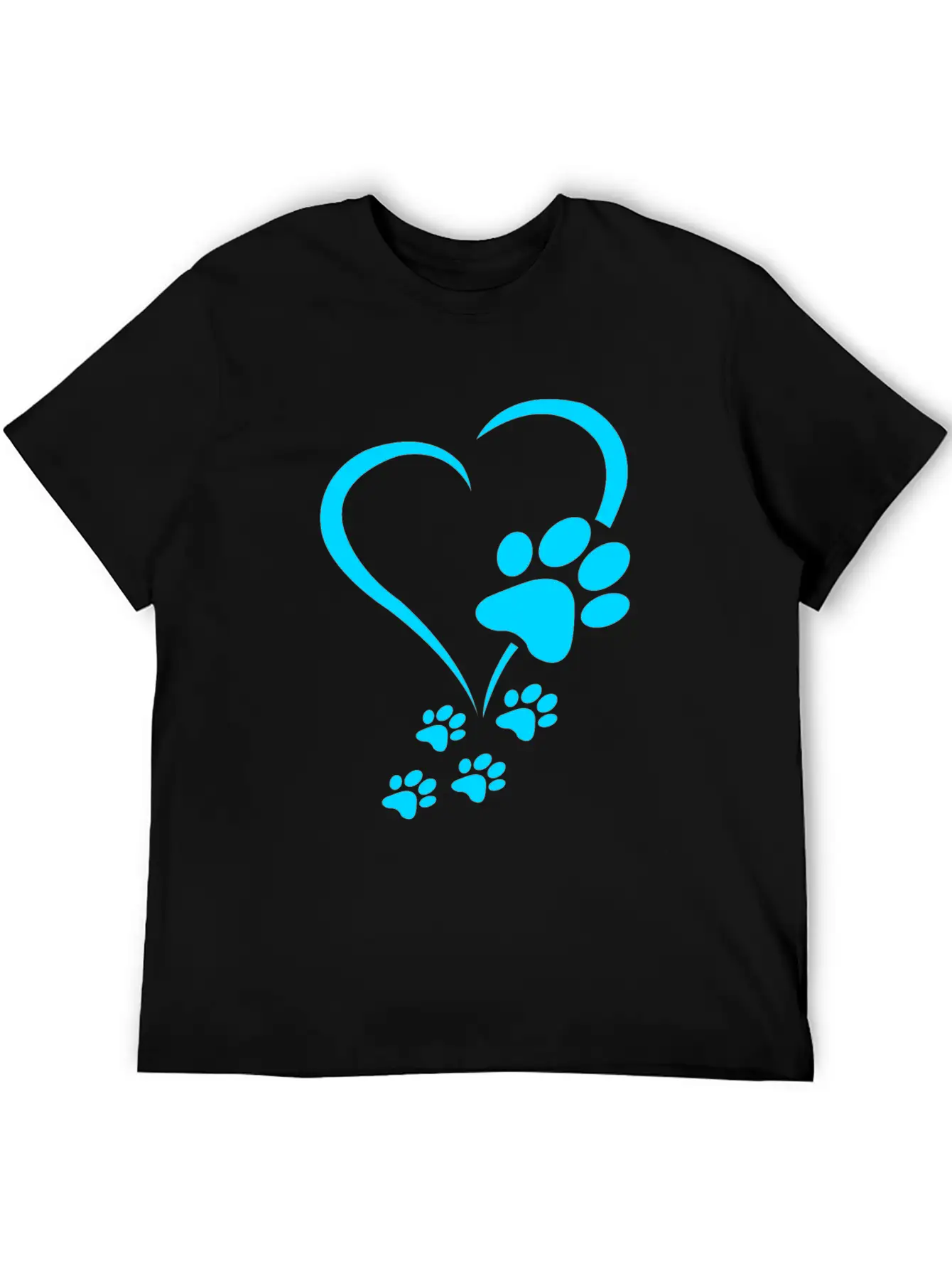 Dog Paw Print Baby Dogs - Dog Paws Hearts Dog Paw Breathable Soft Cotton T-Shirt – Timeless Casual Look