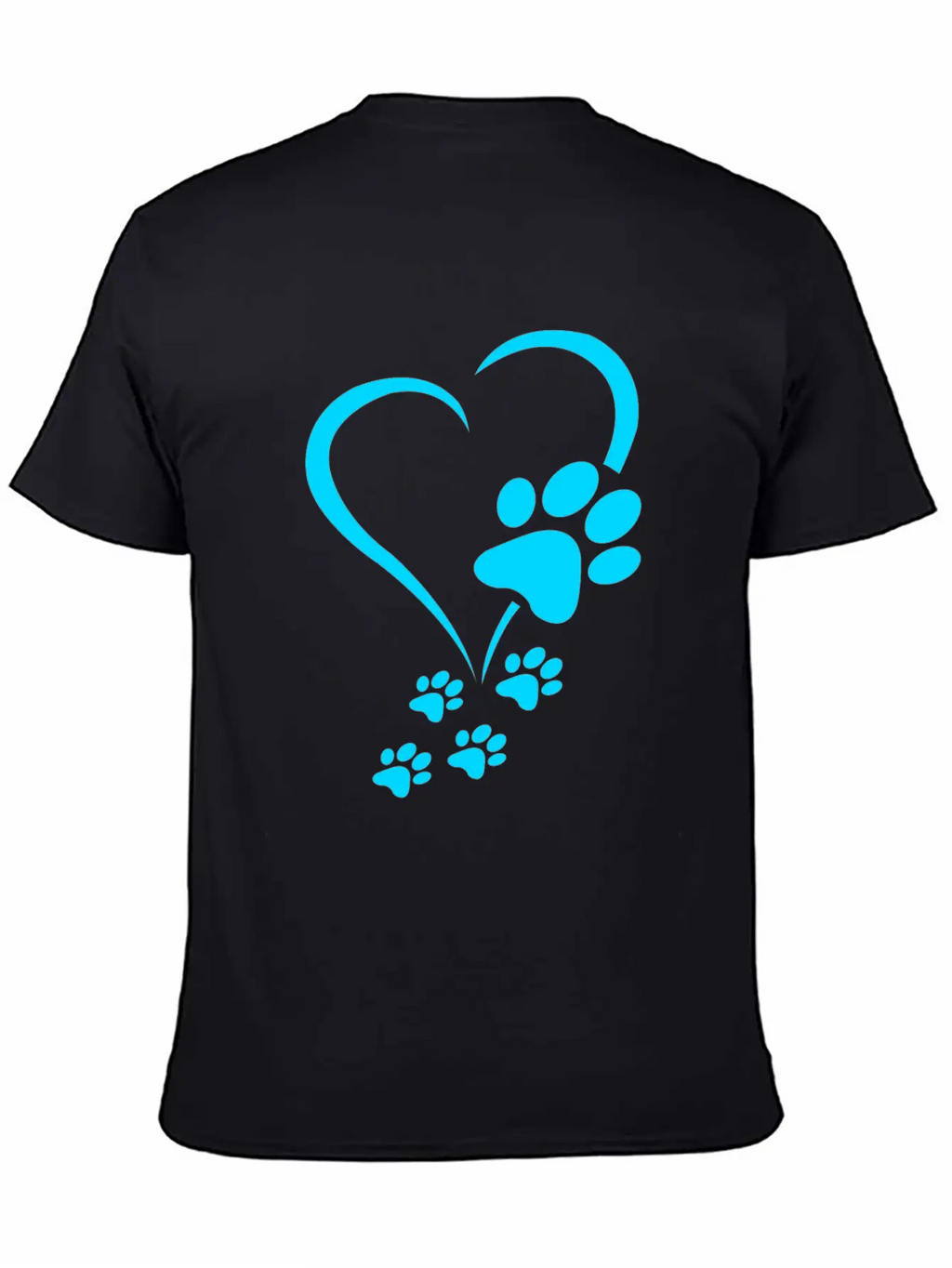 Dog Paw Print Baby Dogs - Dog Paws Hearts Dog Paw Breathable Soft Cotton T-Shirt – Timeless Casual Look