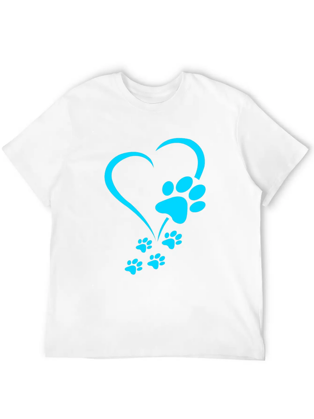 Dog Paw Print Baby Dogs - Dog Paws Hearts Dog Paw Breathable Soft Cotton T-Shirt – Timeless Casual Look