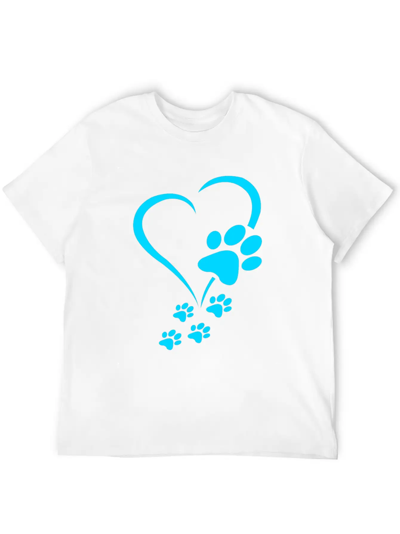 Dog Paw Print Baby Dogs - Dog Paws Hearts Dog Paw Breathable Soft Cotton T-Shirt – Timeless Casual Look