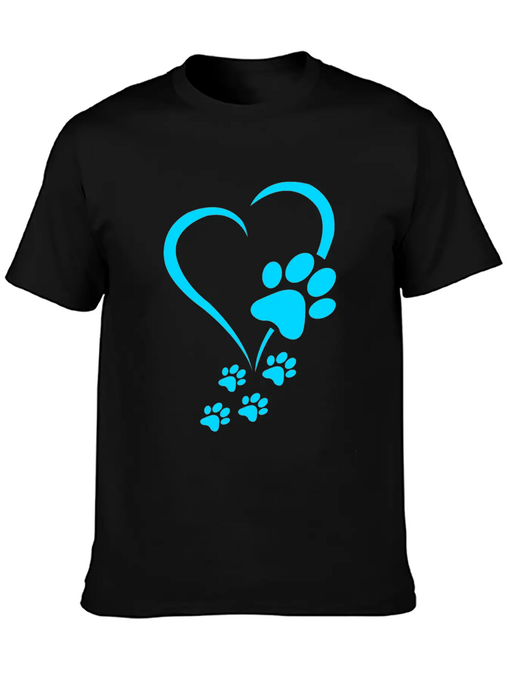 Dog Paw Print Baby Dogs - Dog Paws Hearts Dog Paw Breathable Soft Cotton T-Shirt – Timeless Casual Look