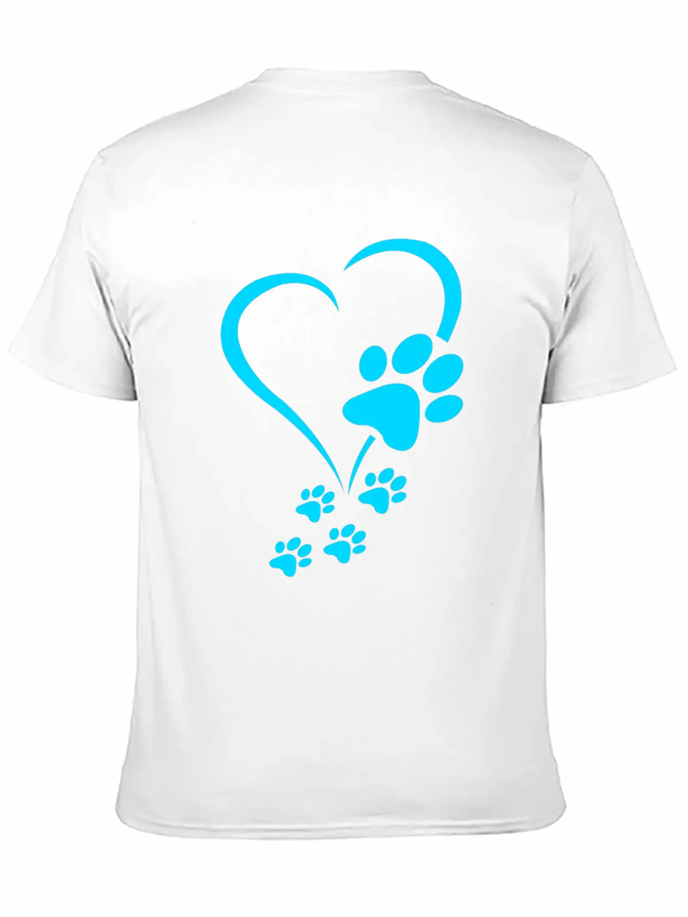 Dog Paw Print Baby Dogs - Dog Paws Hearts Dog Paw Breathable Soft Cotton T-Shirt – Timeless Casual Look