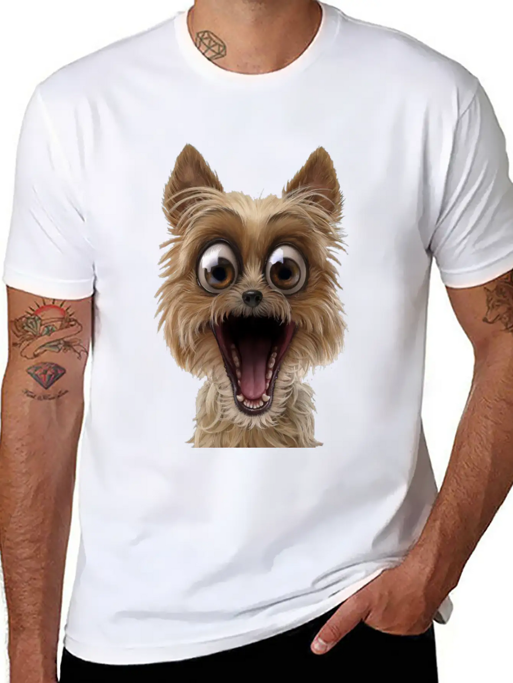 Dog Puppy Pet Surprise Timeless Short Sleeve Tee – Comfy And Minimalist Design