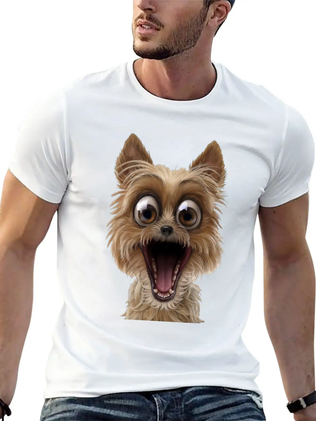 Dog Puppy Pet Surprise Timeless Short Sleeve Tee – Comfy And Minimalist Design