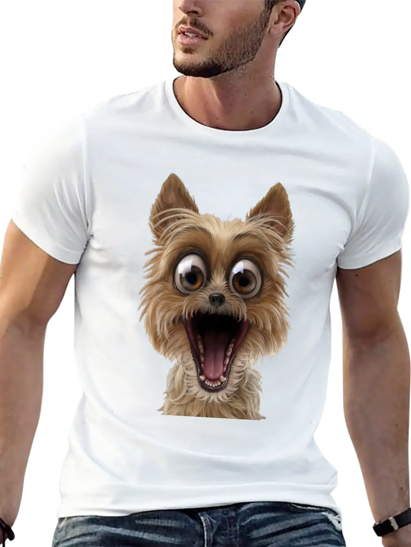Dog Puppy Pet Surprise Timeless Short Sleeve Tee – Comfy And Minimalist Design