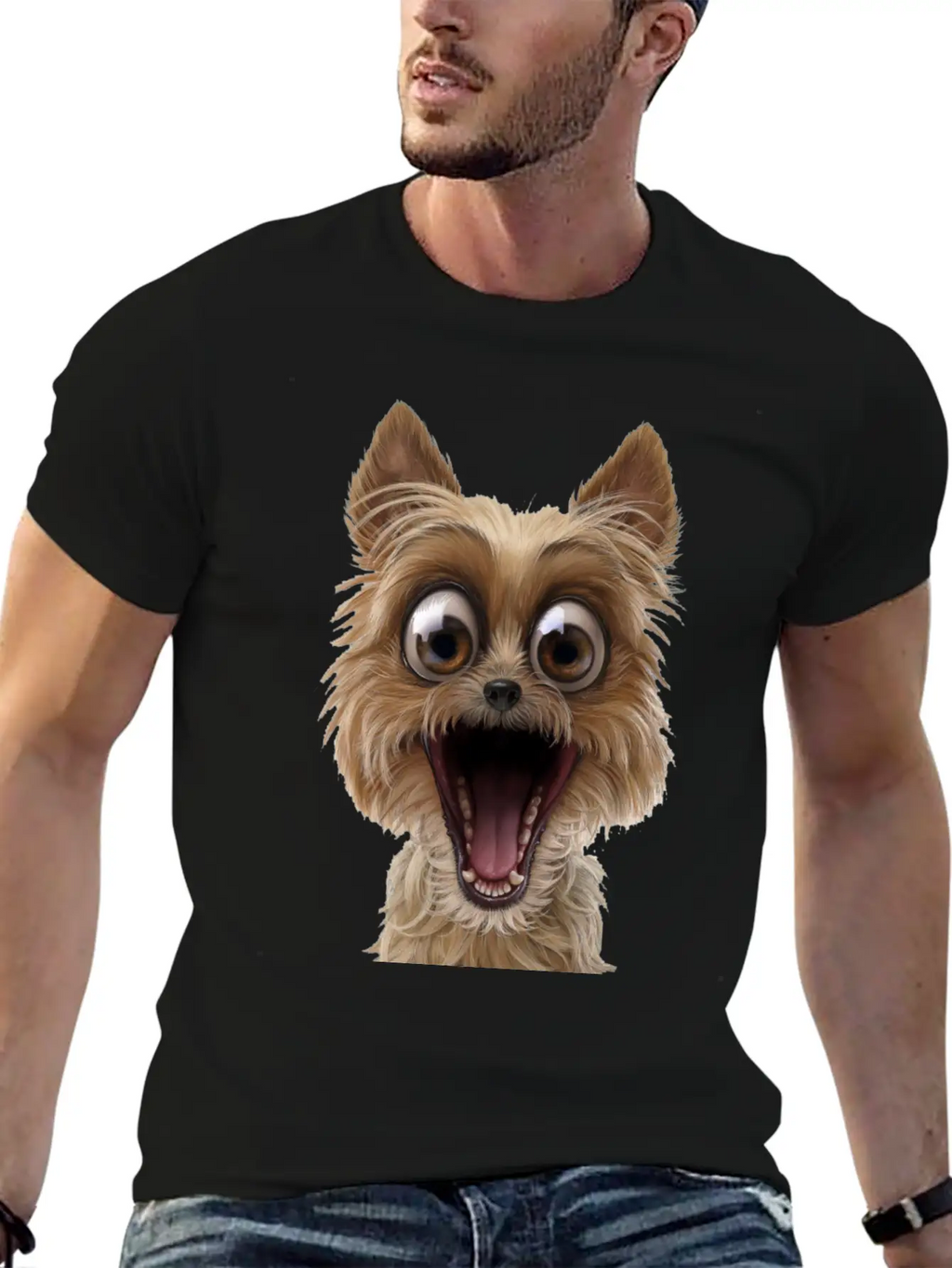 Dog Puppy Pet Surprise Timeless Short Sleeve Tee – Comfy And Minimalist Design