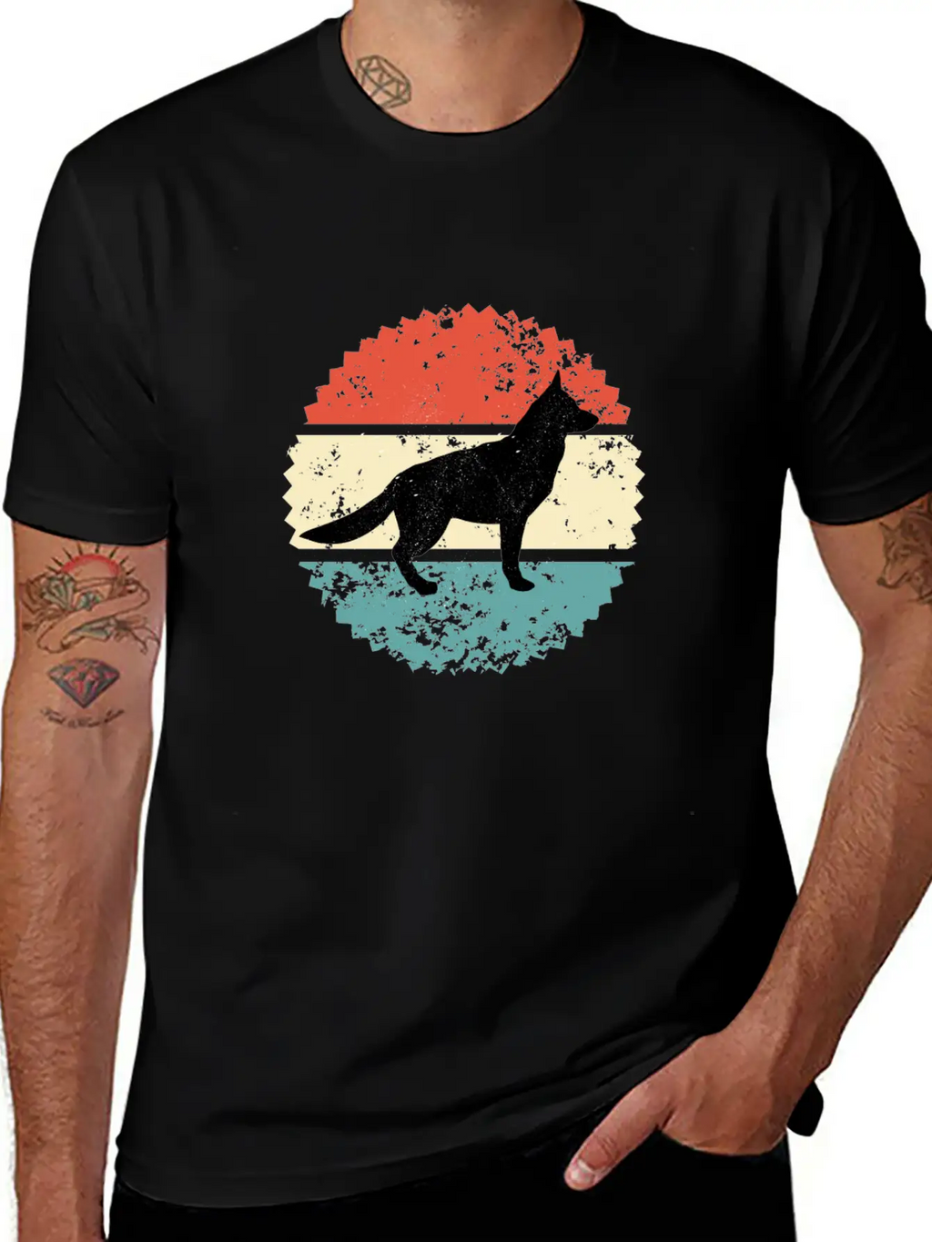 Dog Retro Style Classic Cotton Tee – Unisex Comfort For Any Season