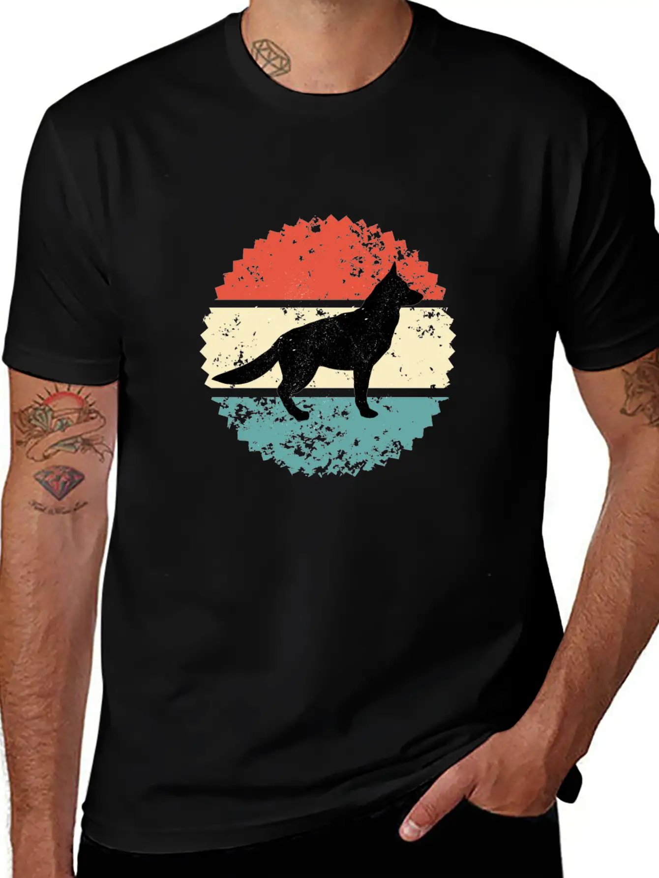 Dog Retro Style Classic Cotton Tee – Unisex Comfort For Any Season