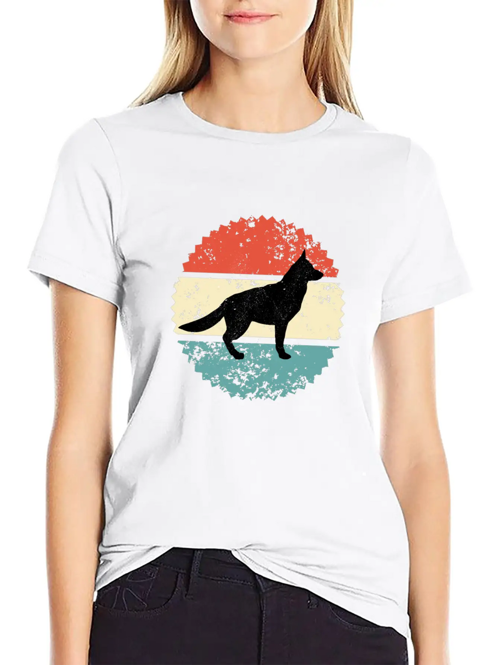 Dog Retro Style Classic Cotton Tee – Unisex Comfort For Any Season
