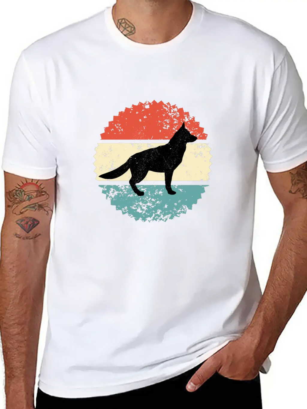 Dog Retro Style Classic Cotton Tee – Unisex Comfort For Any Season