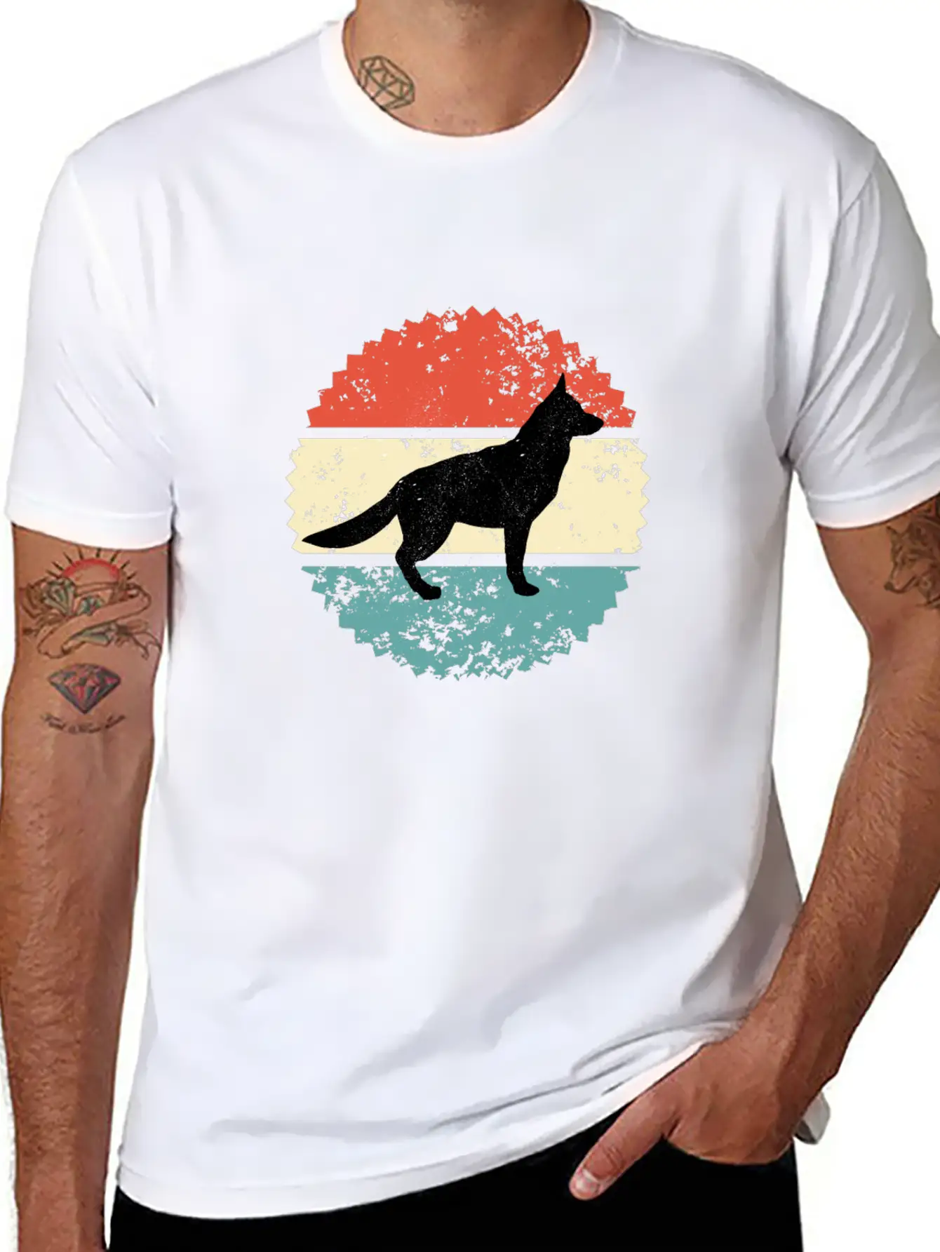 Dog Retro Style Classic Cotton Tee – Unisex Comfort For Any Season