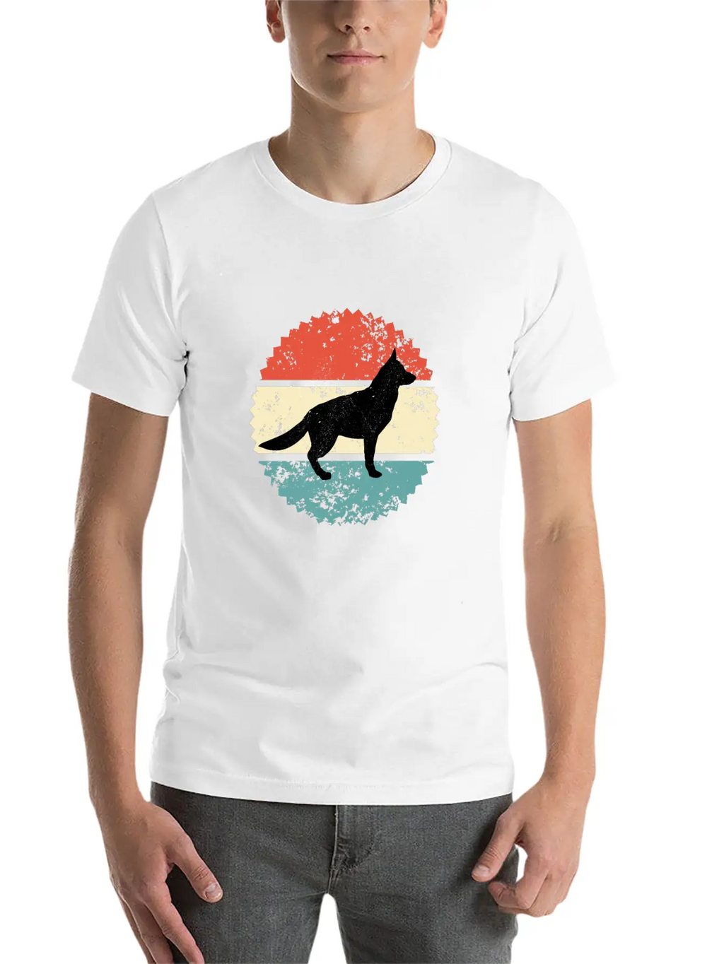Dog Retro Style Classic Cotton Tee – Unisex Comfort For Any Season