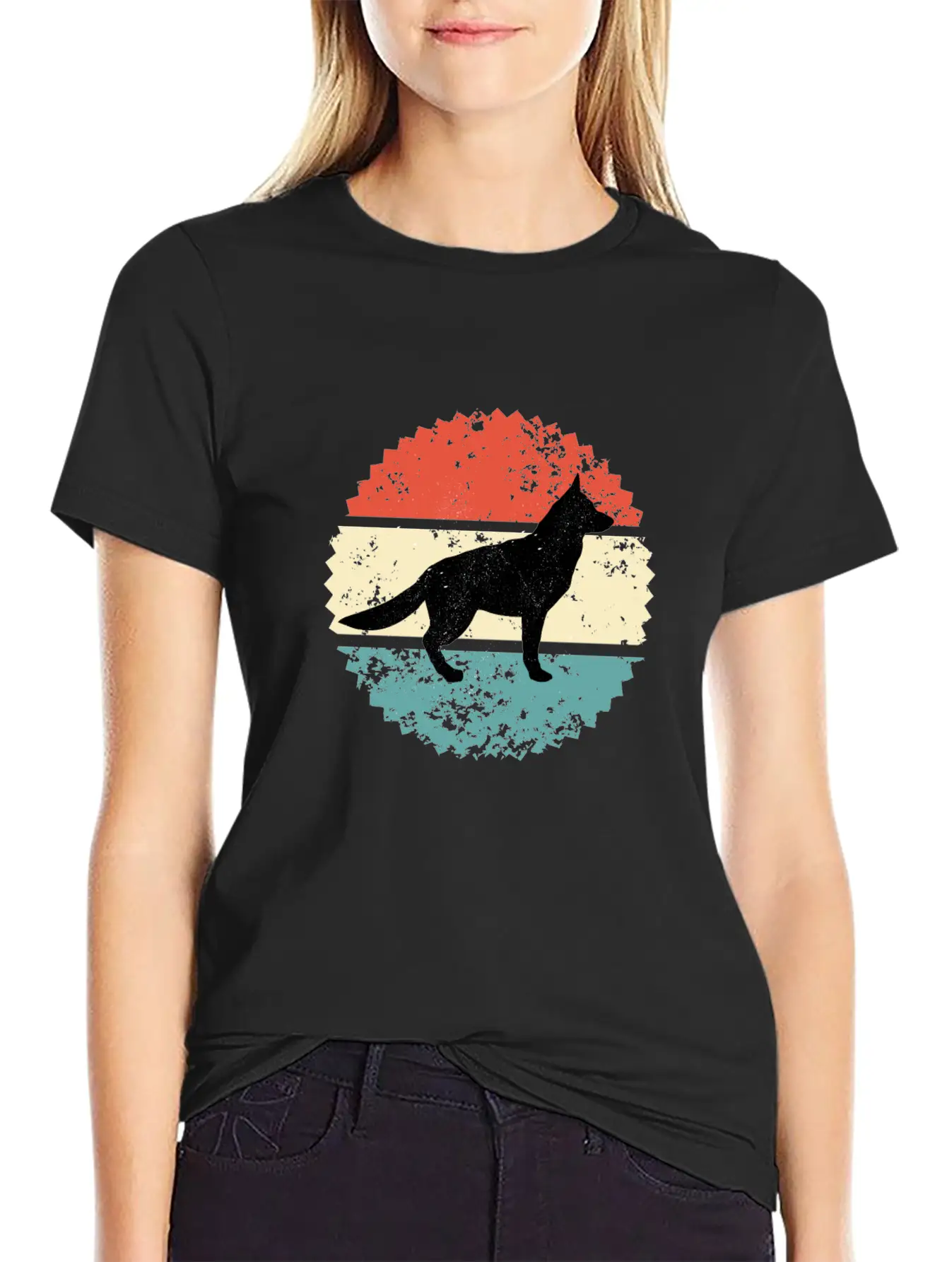 Dog Retro Style Classic Cotton Tee – Unisex Comfort For Any Season