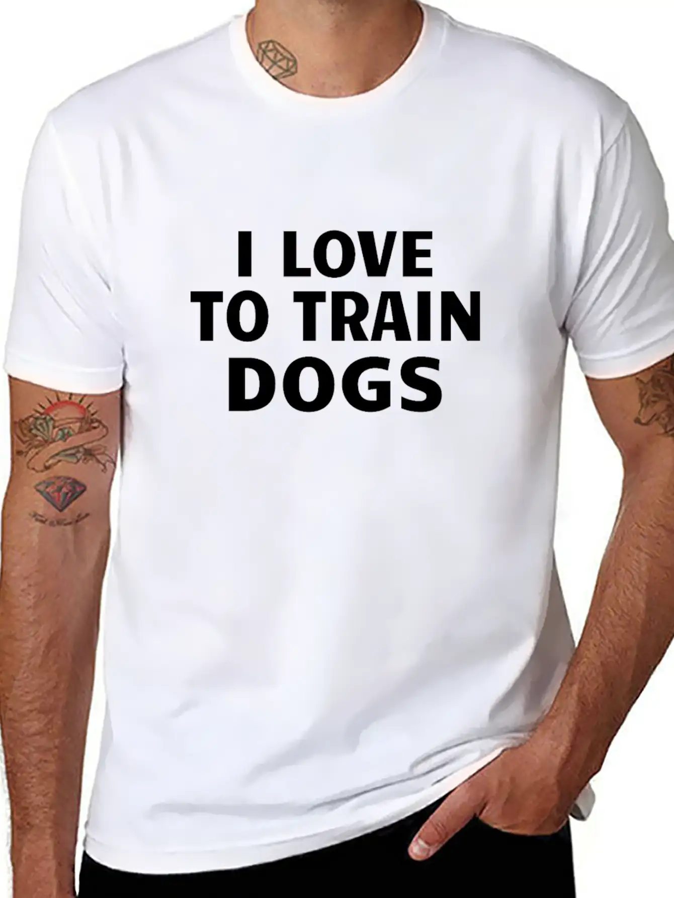 DOG TRAINER / DOG TRAINING: I Love To Train Dogs Basic Graphic T-Shirt – Daily Comfort In Soft Cotton