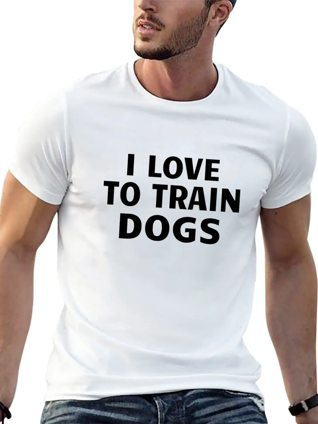 DOG TRAINER / DOG TRAINING: I Love To Train Dogs Basic Graphic T-Shirt – Daily Comfort In Soft Cotton