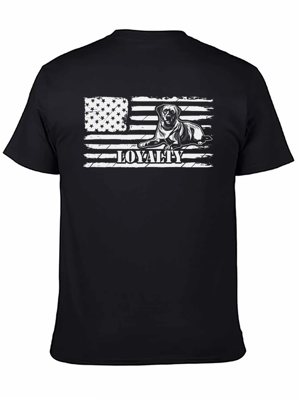 Dog US Flag Loyalty American Flag Independence Day Classic Cotton Tee – Unisex Comfort For Any Season