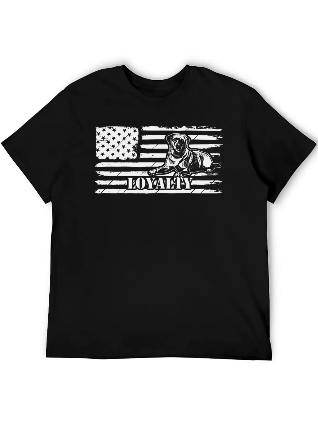Dog US Flag Loyalty American Flag Independence Day Classic Cotton Tee – Unisex Comfort For Any Season