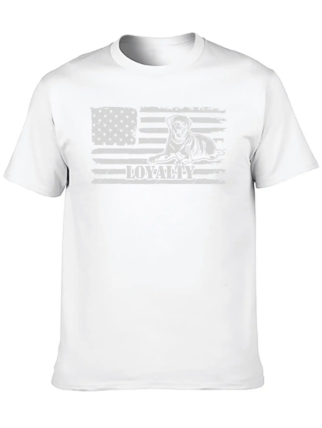 Dog US Flag Loyalty American Flag Independence Day Classic Cotton Tee – Unisex Comfort For Any Season