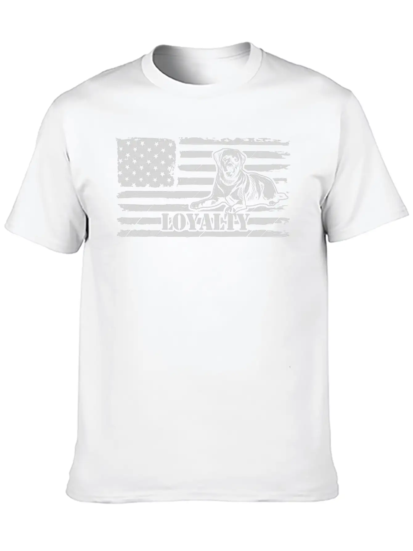 Dog US Flag Loyalty American Flag Independence Day Classic Cotton Tee – Unisex Comfort For Any Season