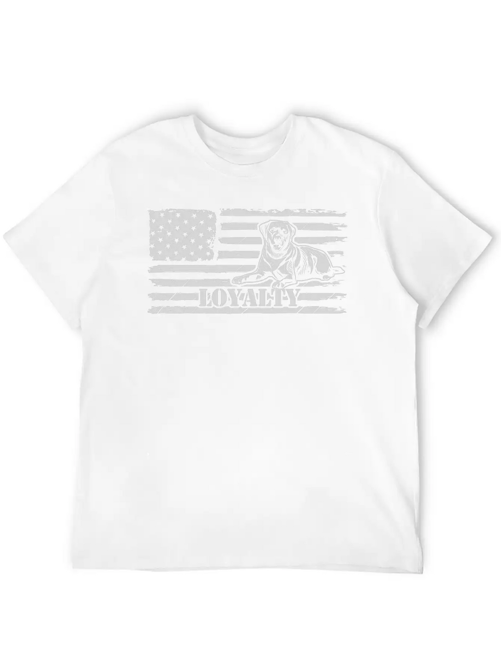 Dog US Flag Loyalty American Flag Independence Day Classic Cotton Tee – Unisex Comfort For Any Season