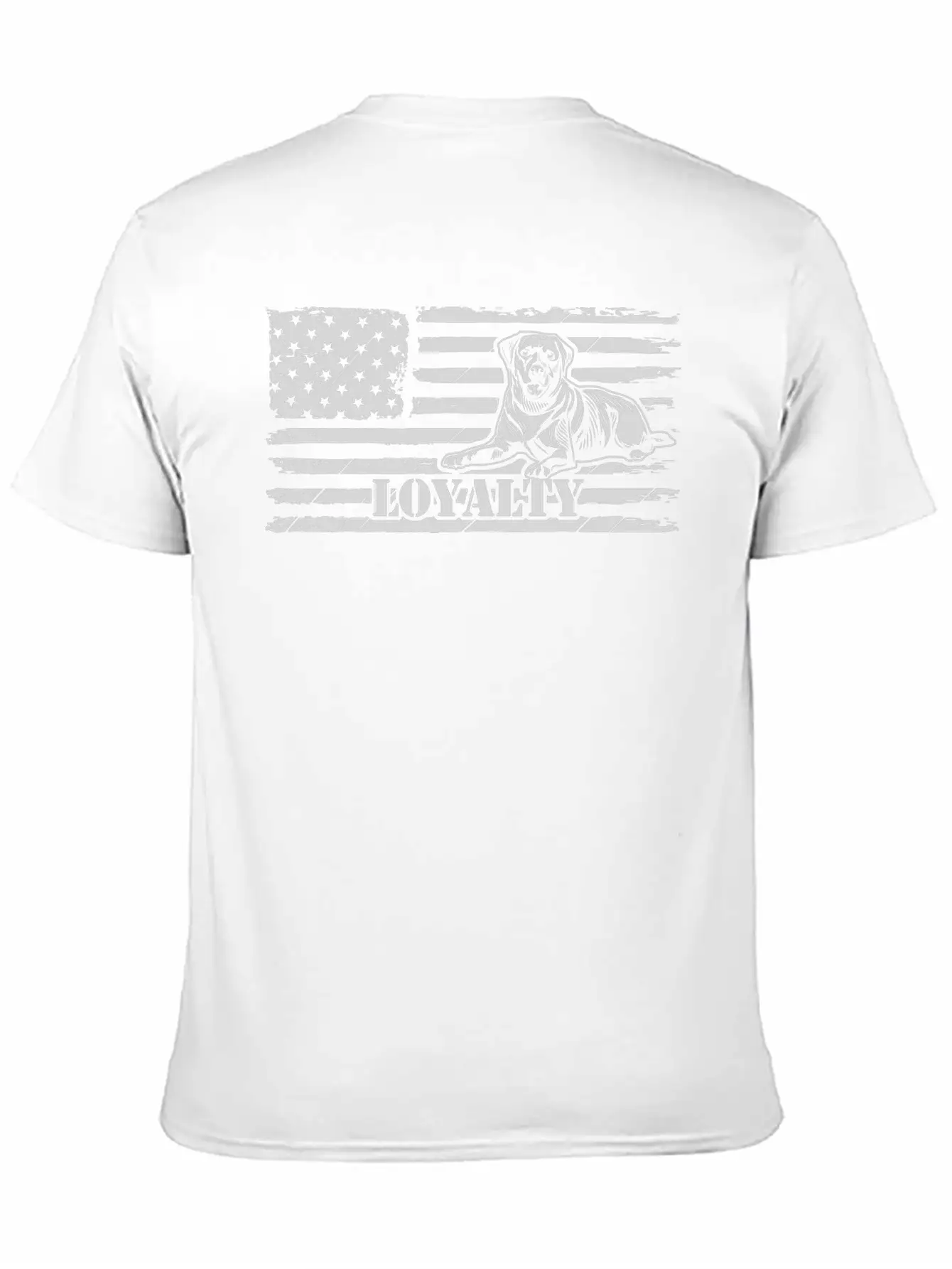 Dog US Flag Loyalty American Flag Independence Day Classic Cotton Tee – Unisex Comfort For Any Season