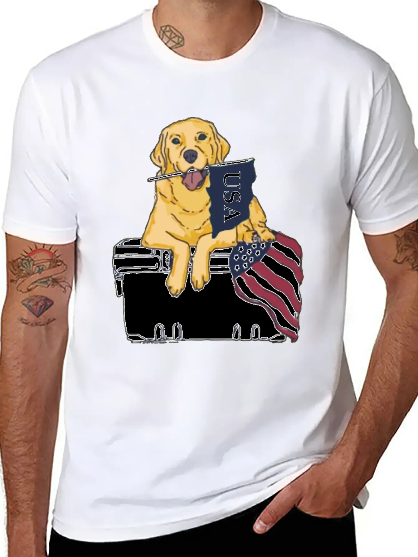 Dog Usa Essential Cotton Tee For Daily Outfits – Unisex Style