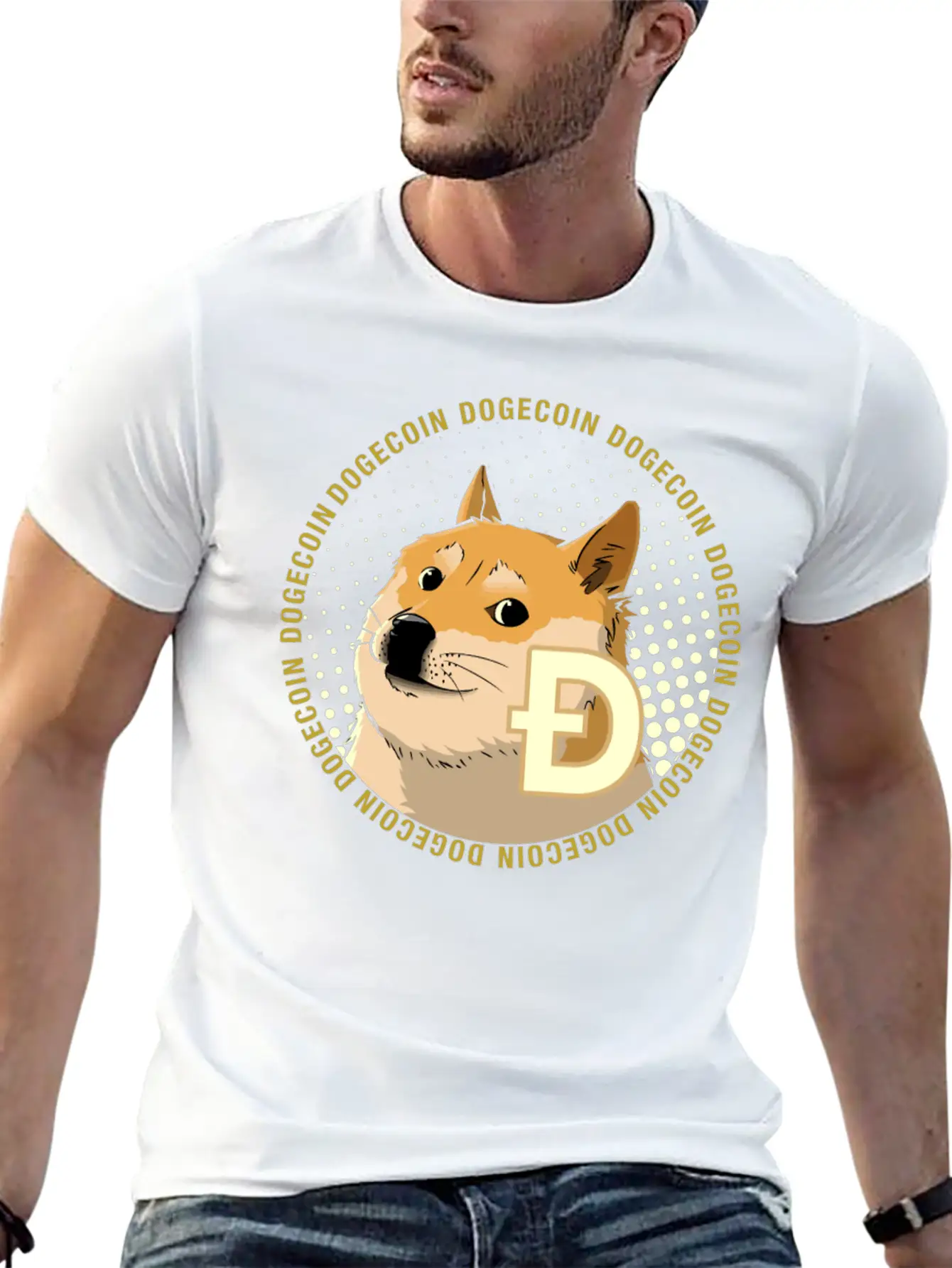 Dogecoin Cryptocurrency HODL Shiba Basic Graphic T-Shirt – Daily Comfort In Soft Cotton