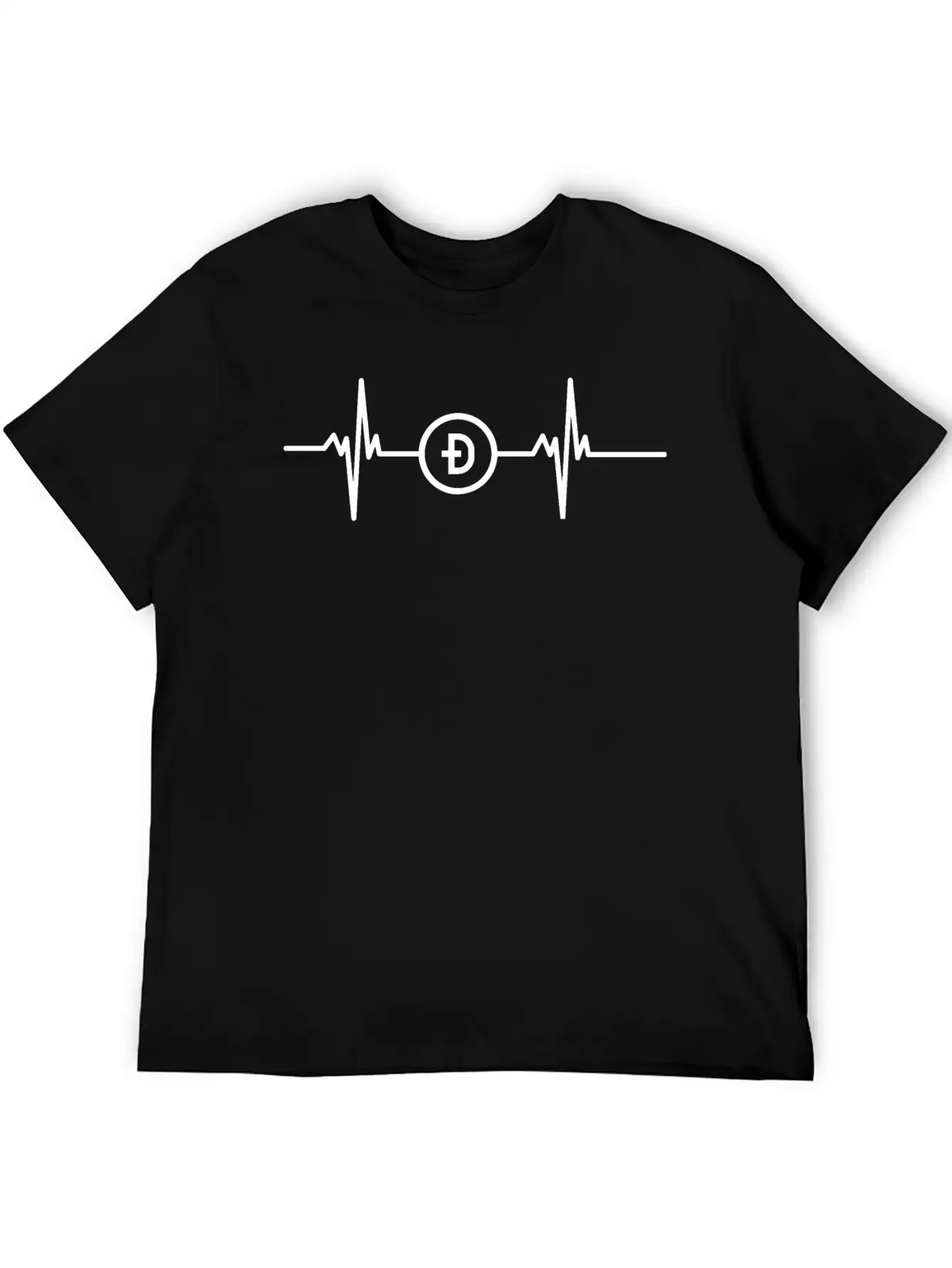 Dogecoin Heartbeat (White) Classic Cotton Tee – Unisex Comfort For Any Season
