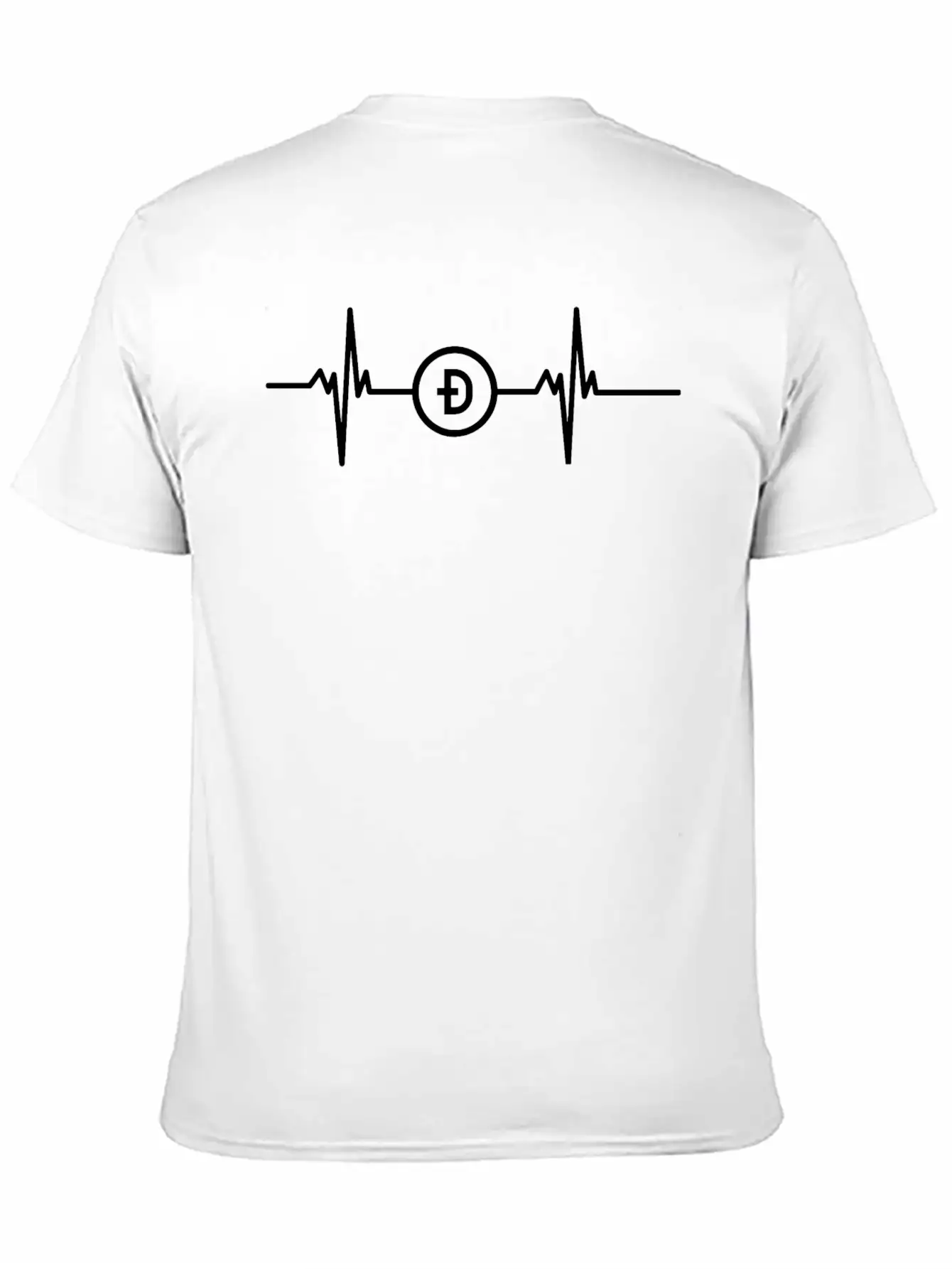 Dogecoin Heartbeat (White) Classic Cotton Tee – Unisex Comfort For Any Season