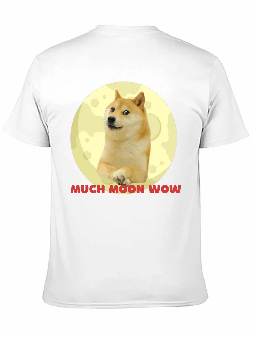 DogeCoin Much Moon Wow Relaxed Everyday Tee – Lightweight And Durable Cotton