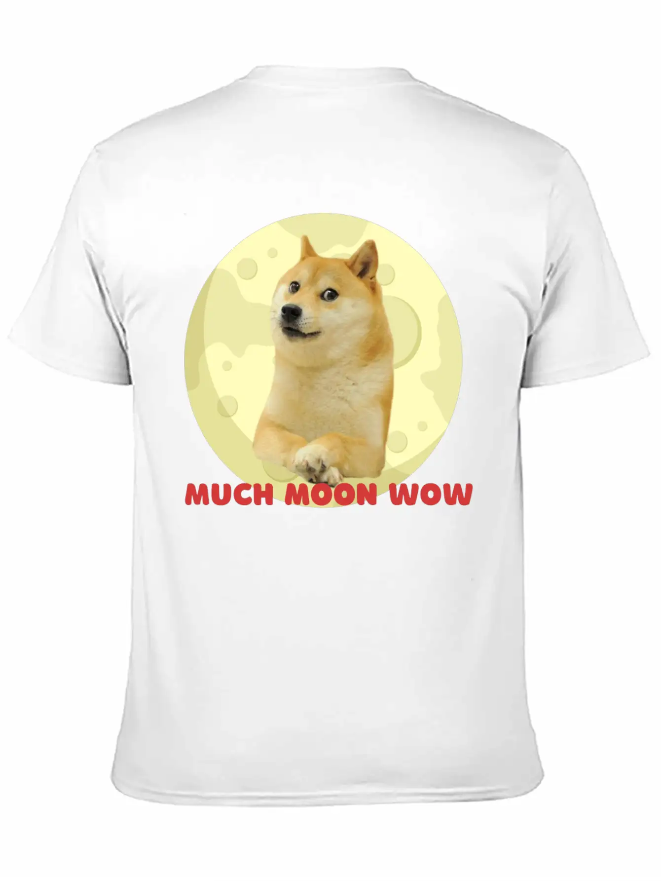 DogeCoin Much Moon Wow Relaxed Everyday Tee – Lightweight And Durable Cotton