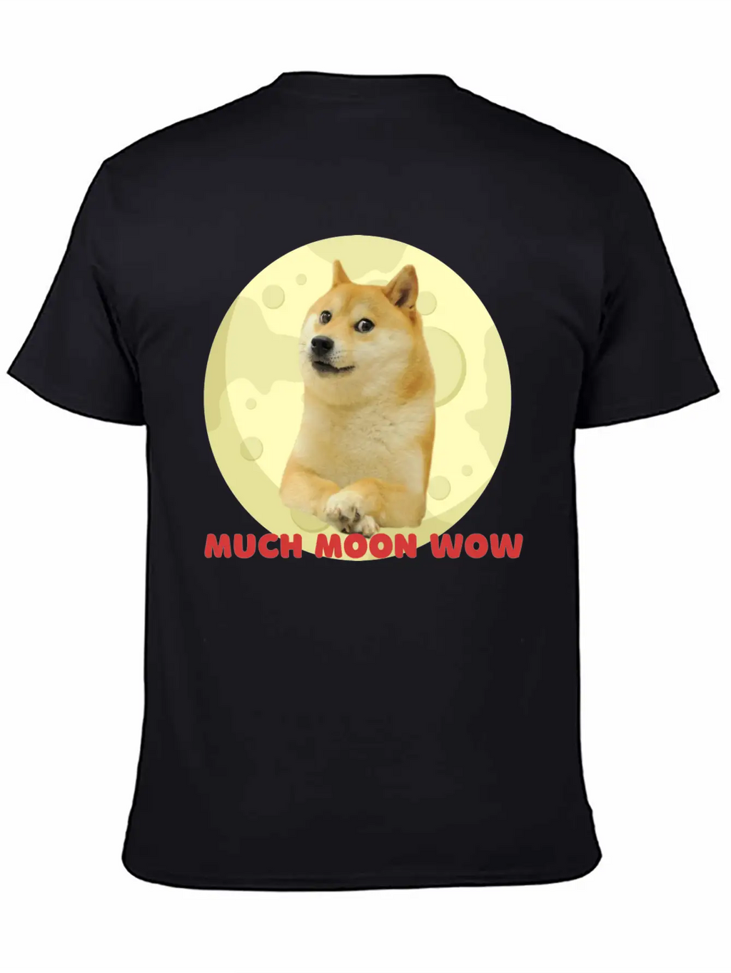 DogeCoin Much Moon Wow Relaxed Everyday Tee – Lightweight And Durable Cotton