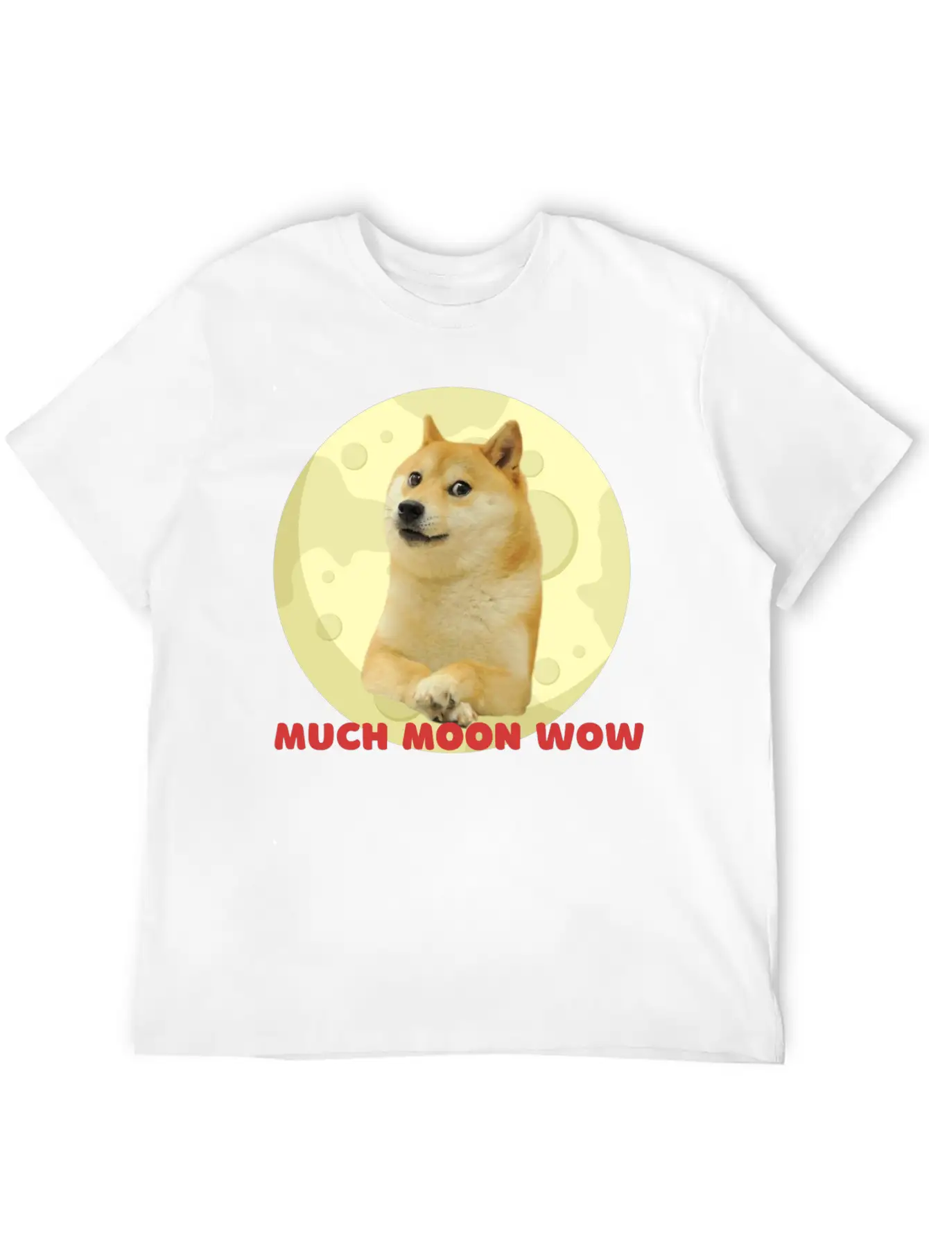DogeCoin Much Moon Wow Relaxed Everyday Tee – Lightweight And Durable Cotton