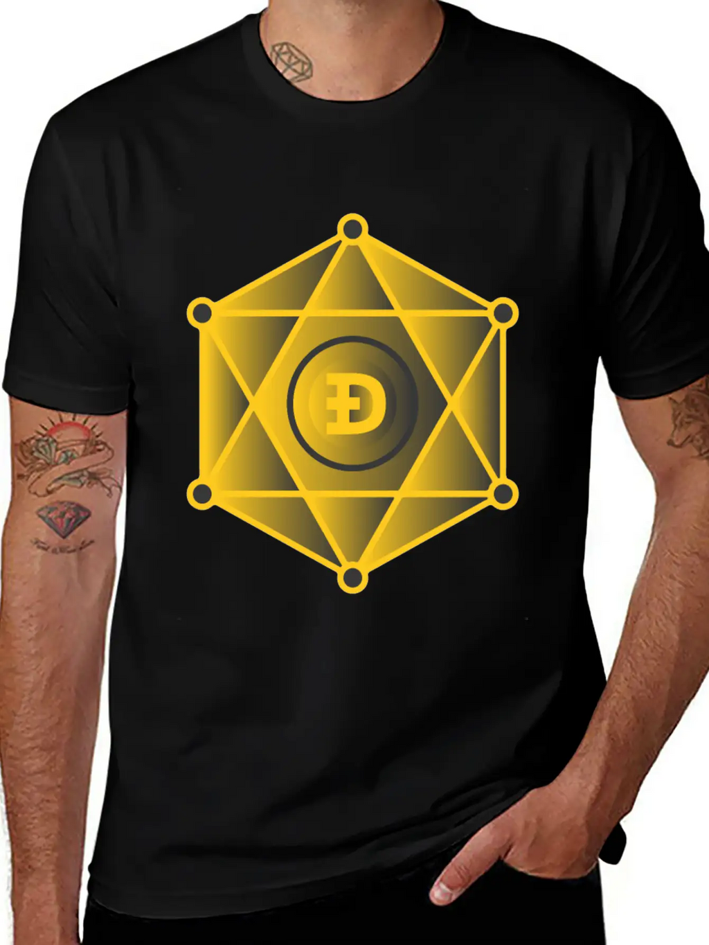 Dogecoin To The Moon Digital Hodl FUN Gift Idea Stylish Everyday T-Shirt – Unisex Basic Cotton Tee
