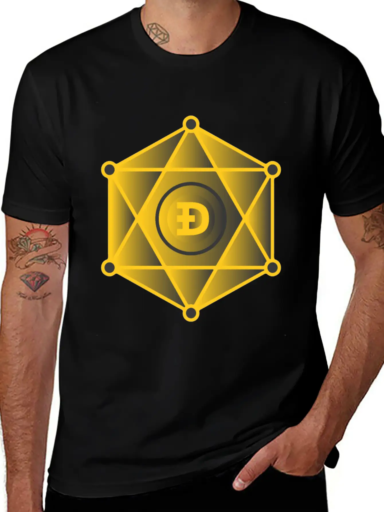 Dogecoin To The Moon Digital Hodl FUN Gift Idea Stylish Everyday T-Shirt – Unisex Basic Cotton Tee