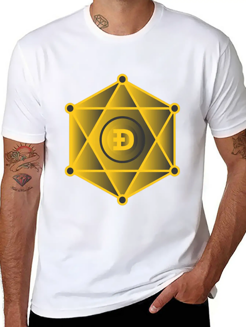 Dogecoin To The Moon Digital Hodl FUN Gift Idea Stylish Everyday T-Shirt – Unisex Basic Cotton Tee