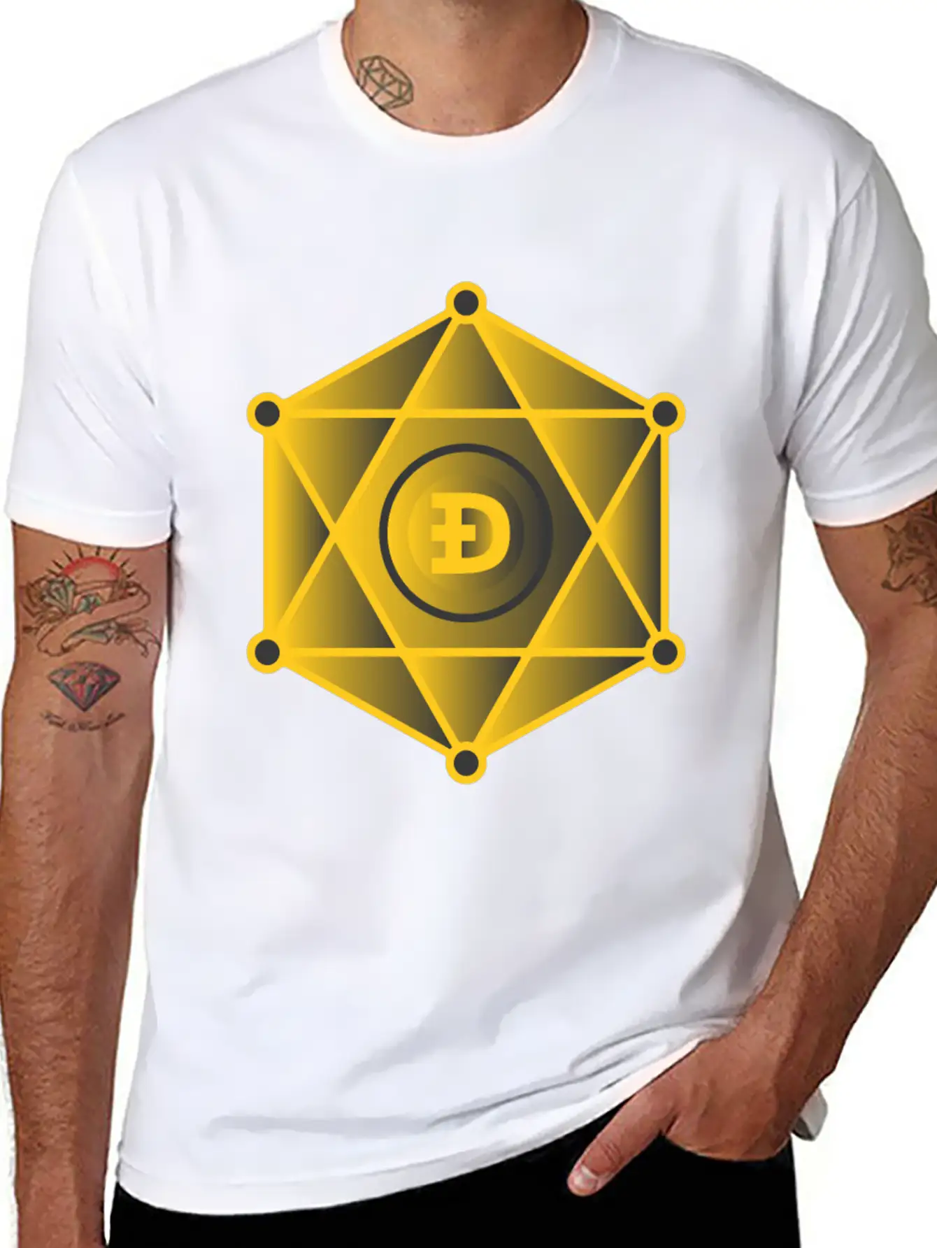 Dogecoin To The Moon Digital Hodl FUN Gift Idea Stylish Everyday T-Shirt – Unisex Basic Cotton Tee