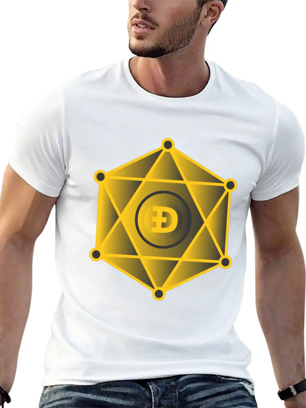 Dogecoin To The Moon Digital Hodl FUN Gift Idea Stylish Everyday T-Shirt – Unisex Basic Cotton Tee
