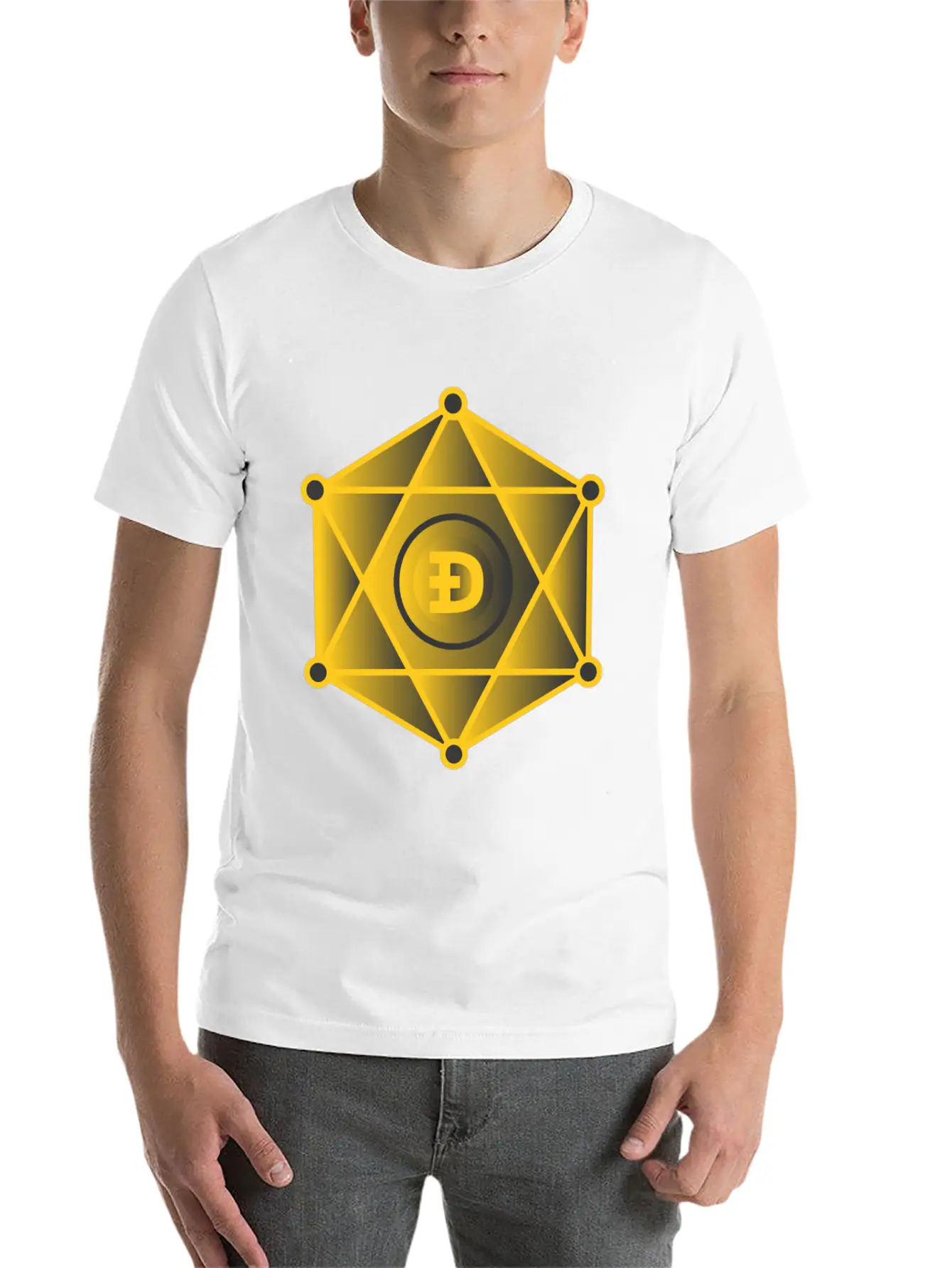 Dogecoin To The Moon Digital Hodl FUN Gift Idea Stylish Everyday T-Shirt – Unisex Basic Cotton Tee