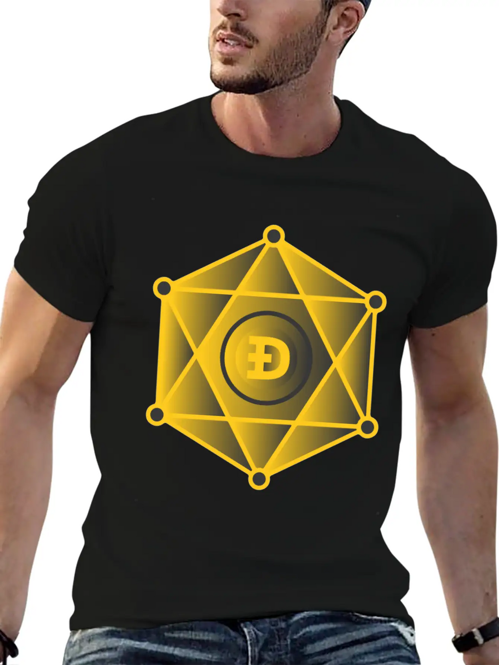 Dogecoin To The Moon Digital Hodl FUN Gift Idea Stylish Everyday T-Shirt – Unisex Basic Cotton Tee