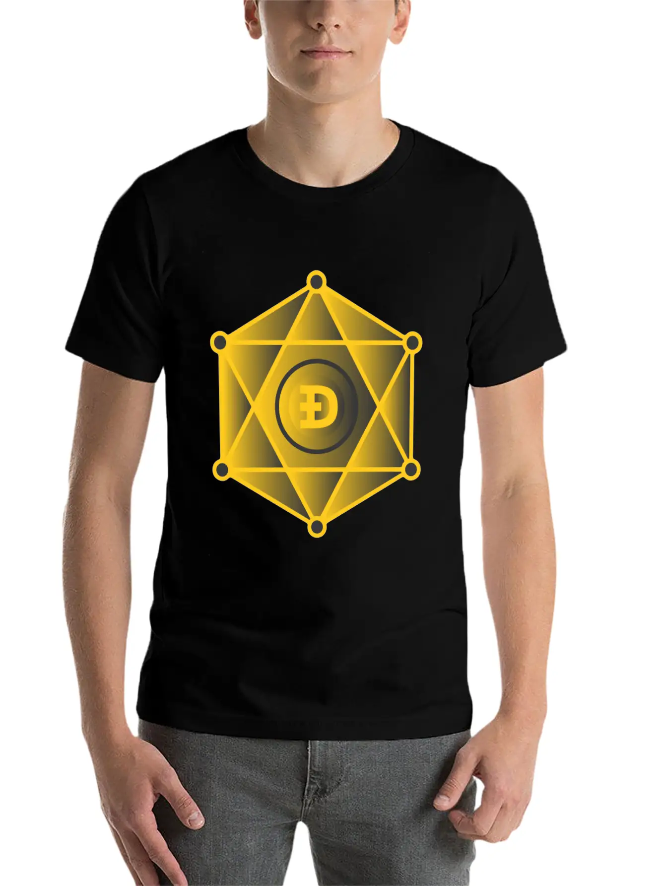 Dogecoin To The Moon Digital Hodl FUN Gift Idea Stylish Everyday T-Shirt – Unisex Basic Cotton Tee